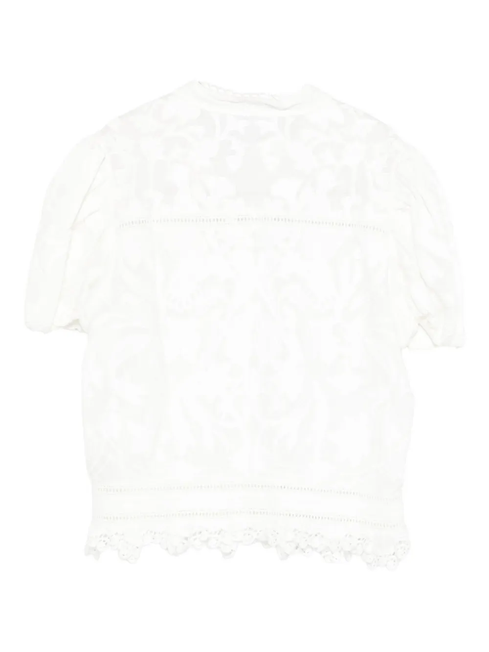 Alice + olivia Loryn lace-trimmed blouse - Wit