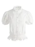 alice + olivia Loryn lace-trimmed blouse - White