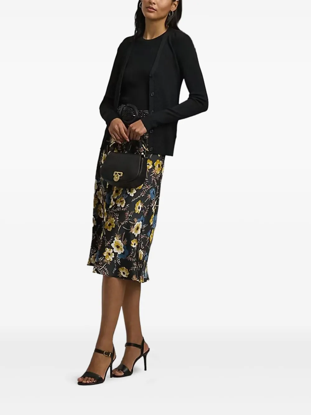 Lauren Ralph Lauren Rok met bloemenprint en uitgesneden details Zwart