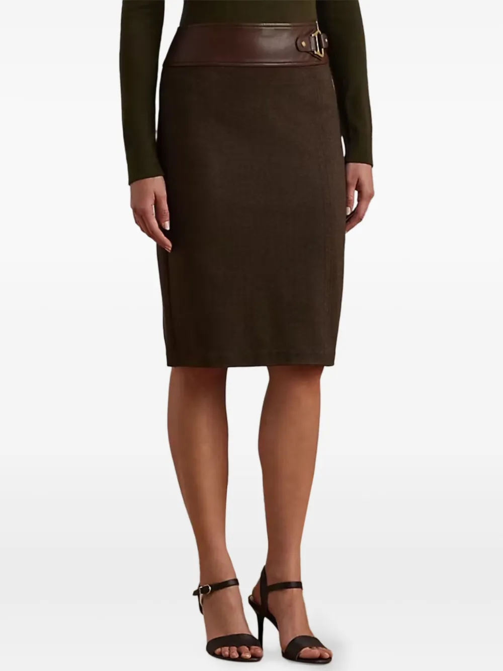 Lauren Ralph Lauren Kokerrok met gesp Bruin