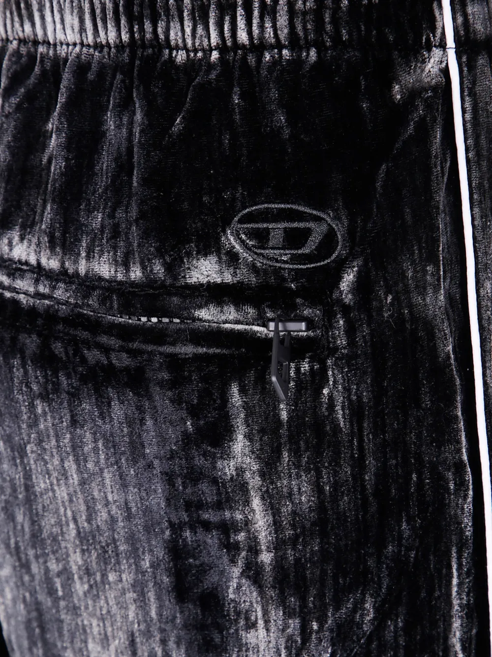 Diesel P-Hay velvet-striped track pants Zwart