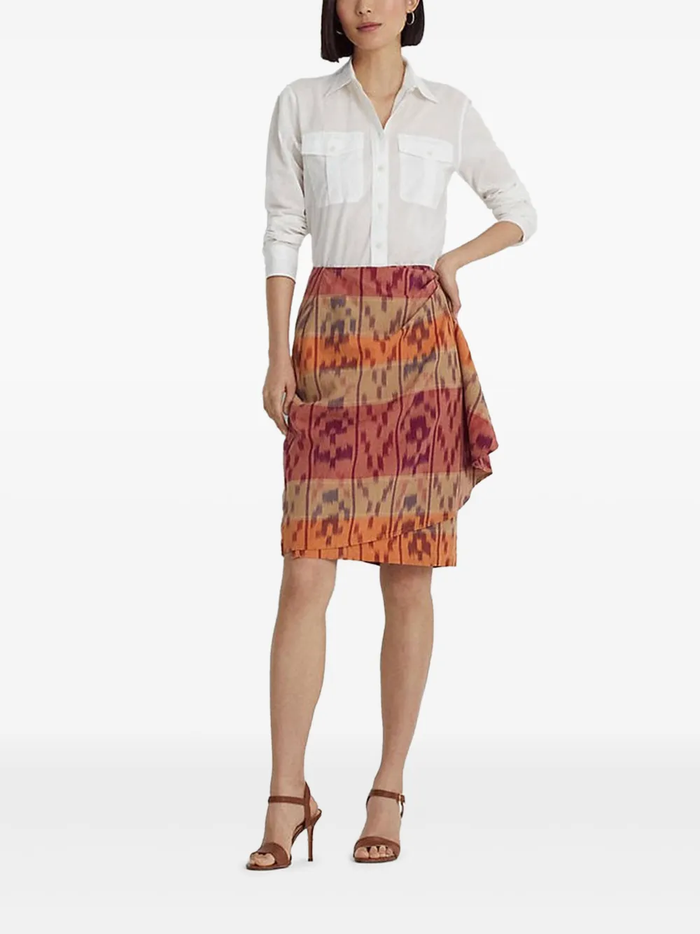Lauren Ralph Lauren Kosulja blouse met klepzak - Wit