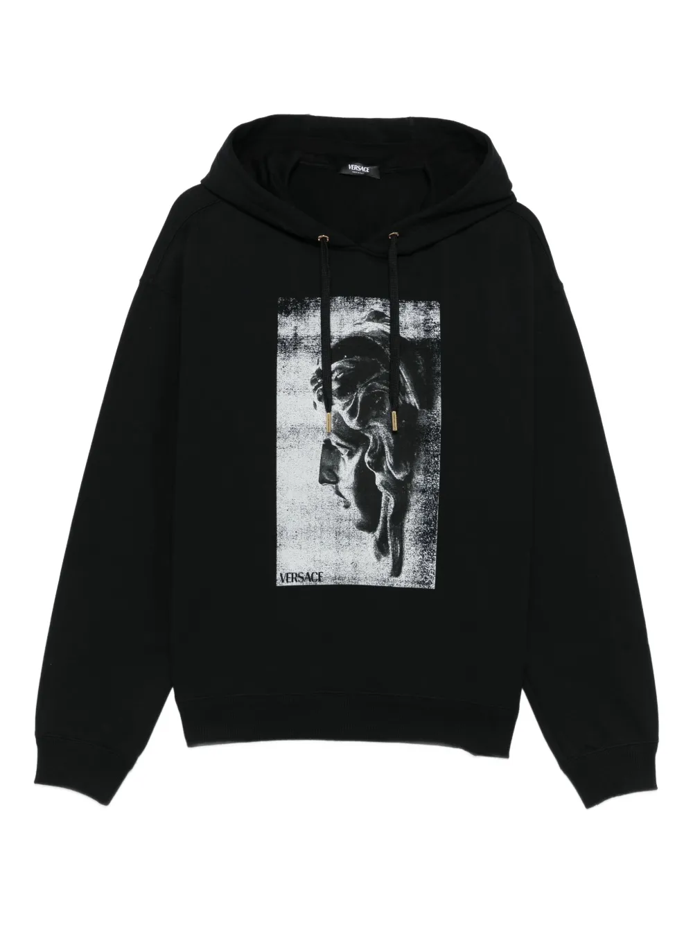 Versace Hoodie met print Zwart