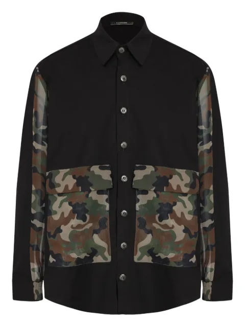 À La Garçonne Camisa com recorte camuflado