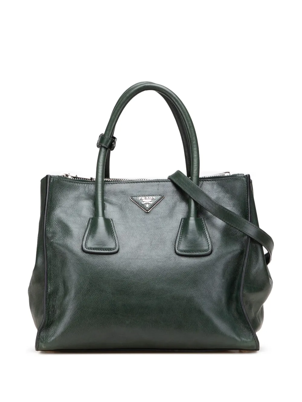 Pre-owned Prada 2010-2025 Glace Calf Twin Pocket Satchel