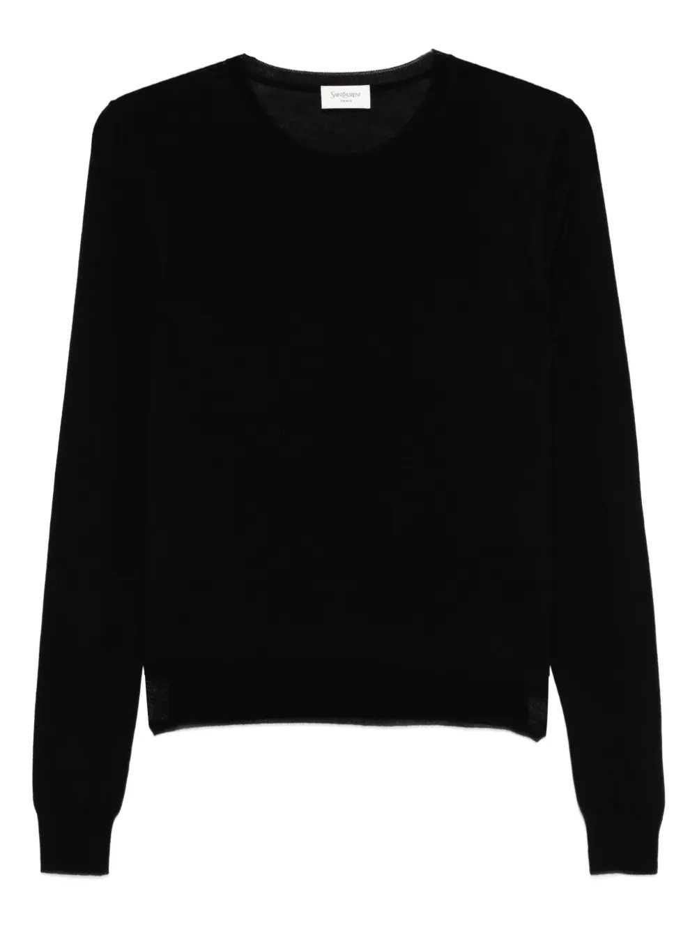 Saint Laurent Top met ronde hals Zwart