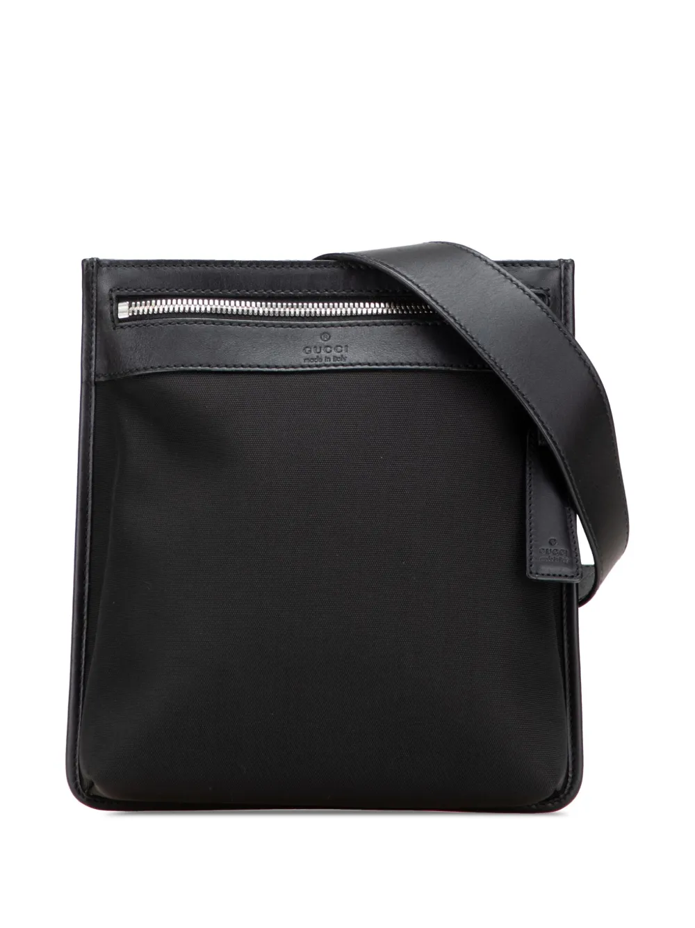 Gucci Pre-Owned 2000-2015 ナイロン メッセンジャー ショルダーバッグ - ブラック Gucci Pre-Owned 2000-2015 ナイロン メッセンジャー ショルダーバッグ - ブラック
