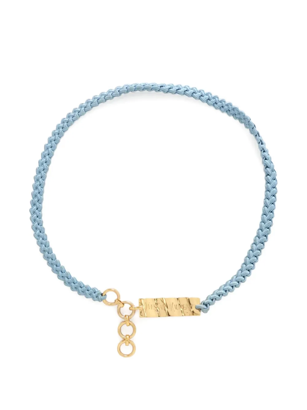 Saint Laurent Pre-Owned 1993 braided belt | Blue | Image 1