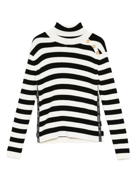 Balmain Kids striped high-neck sweater