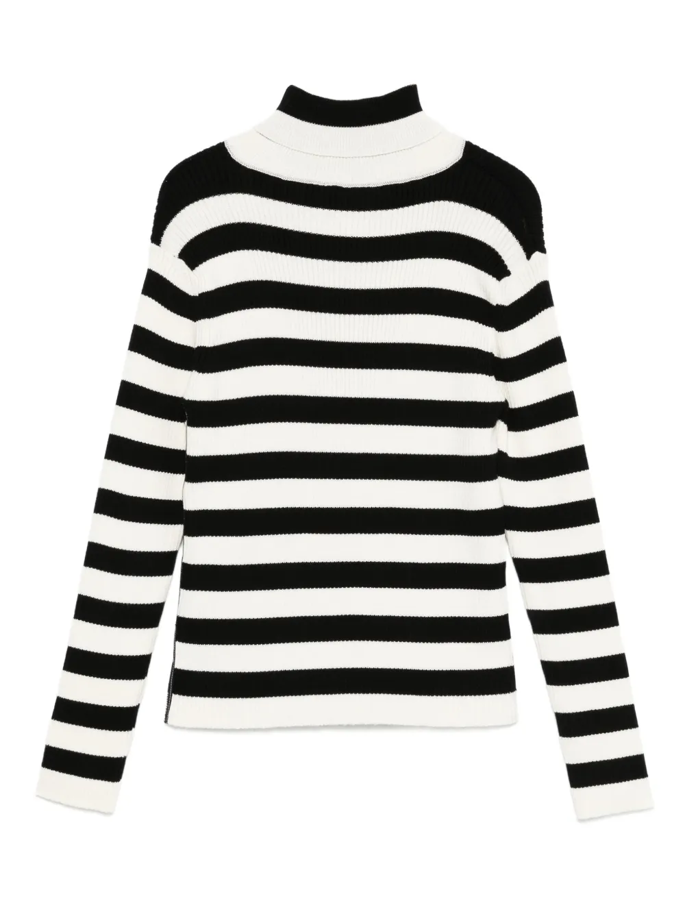 Balmain Kids striped high-neck sweater Beige