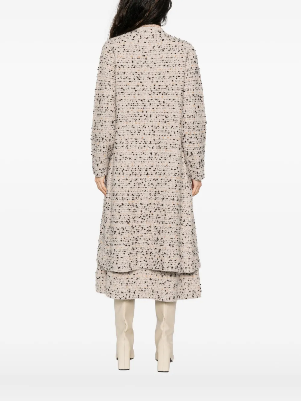 Fabiana Filippi button-detailed tweed coat Beige