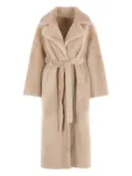 Arma belted shearling coat - Neutrals