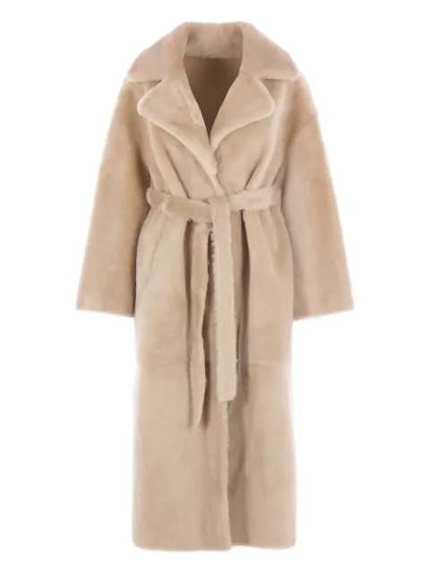 Arma belted shearling coat
