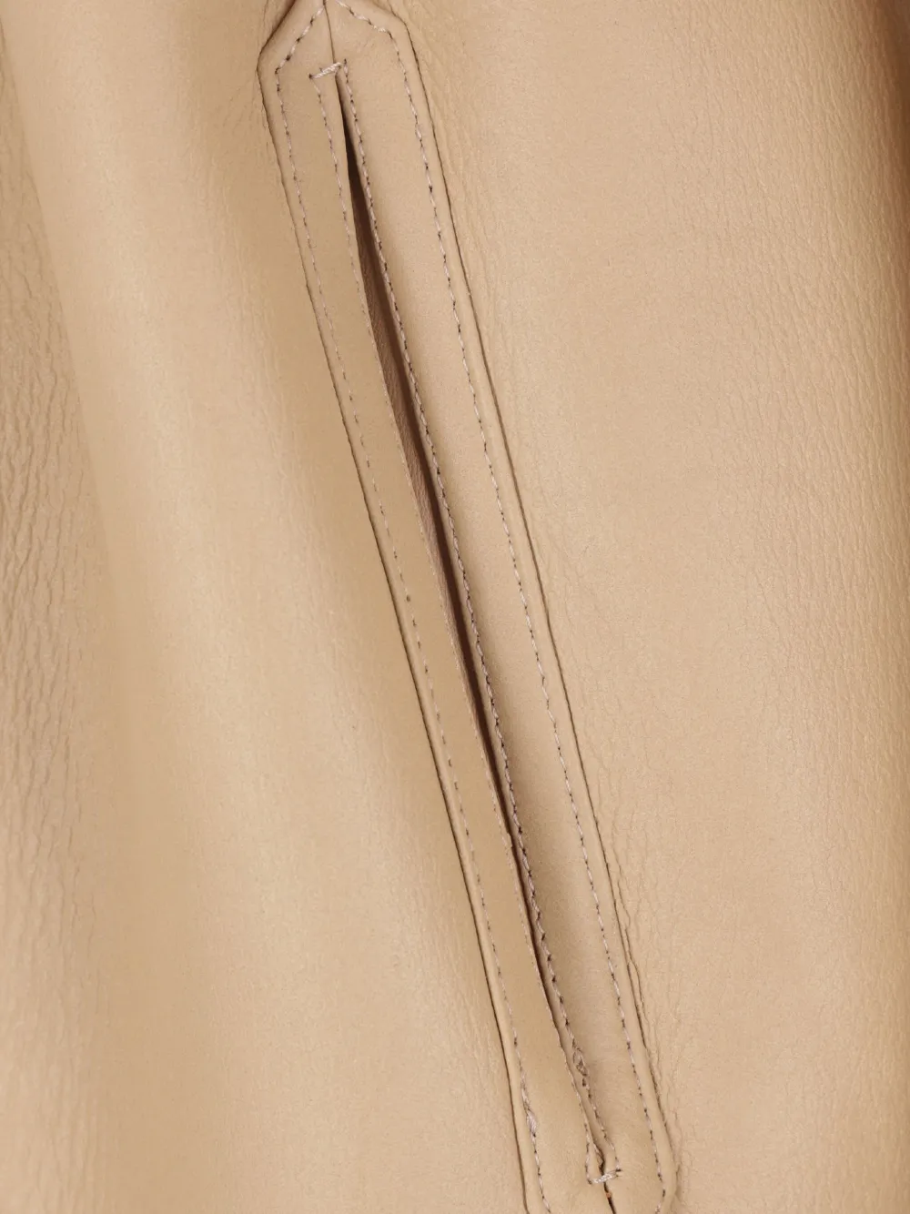 Arma belted shearling coat Beige