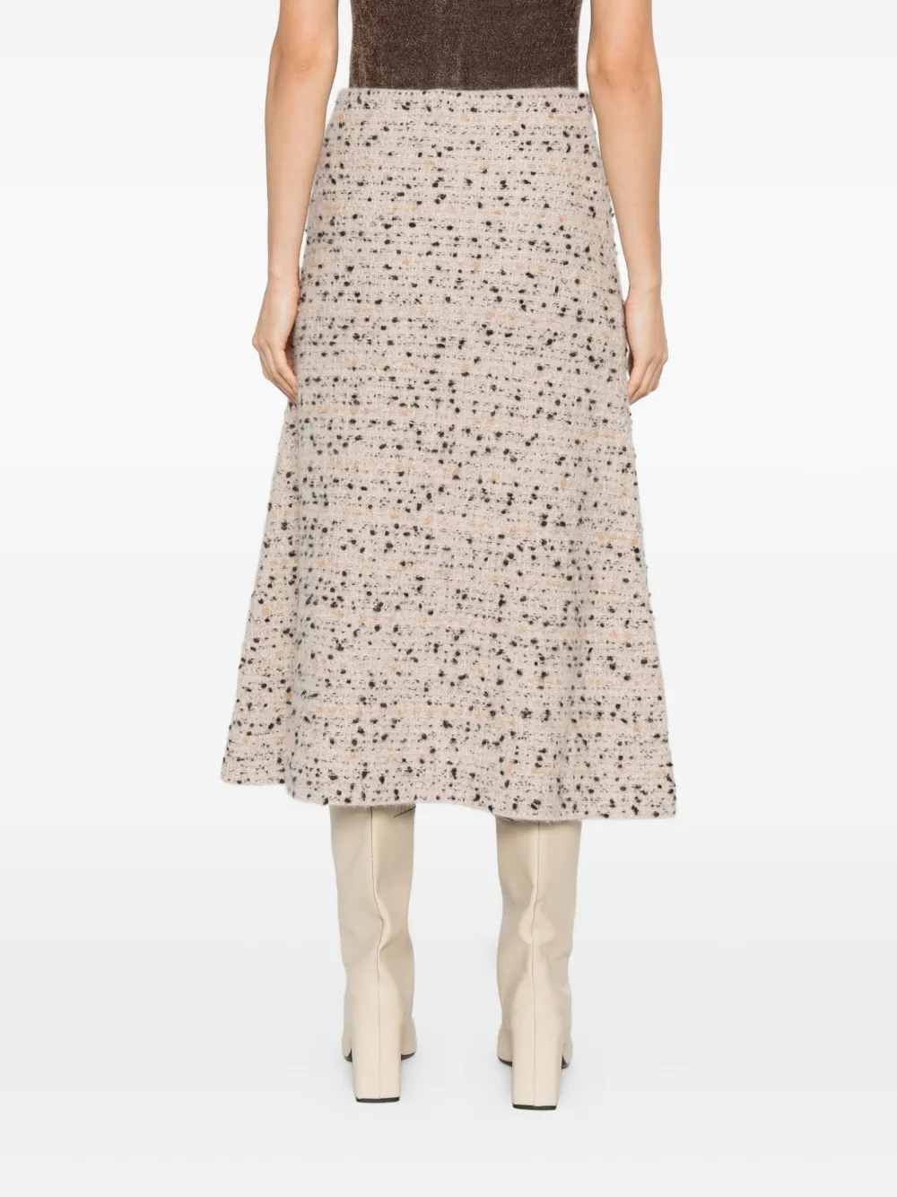 Fabiana Filippi tweed midi skirt Beige