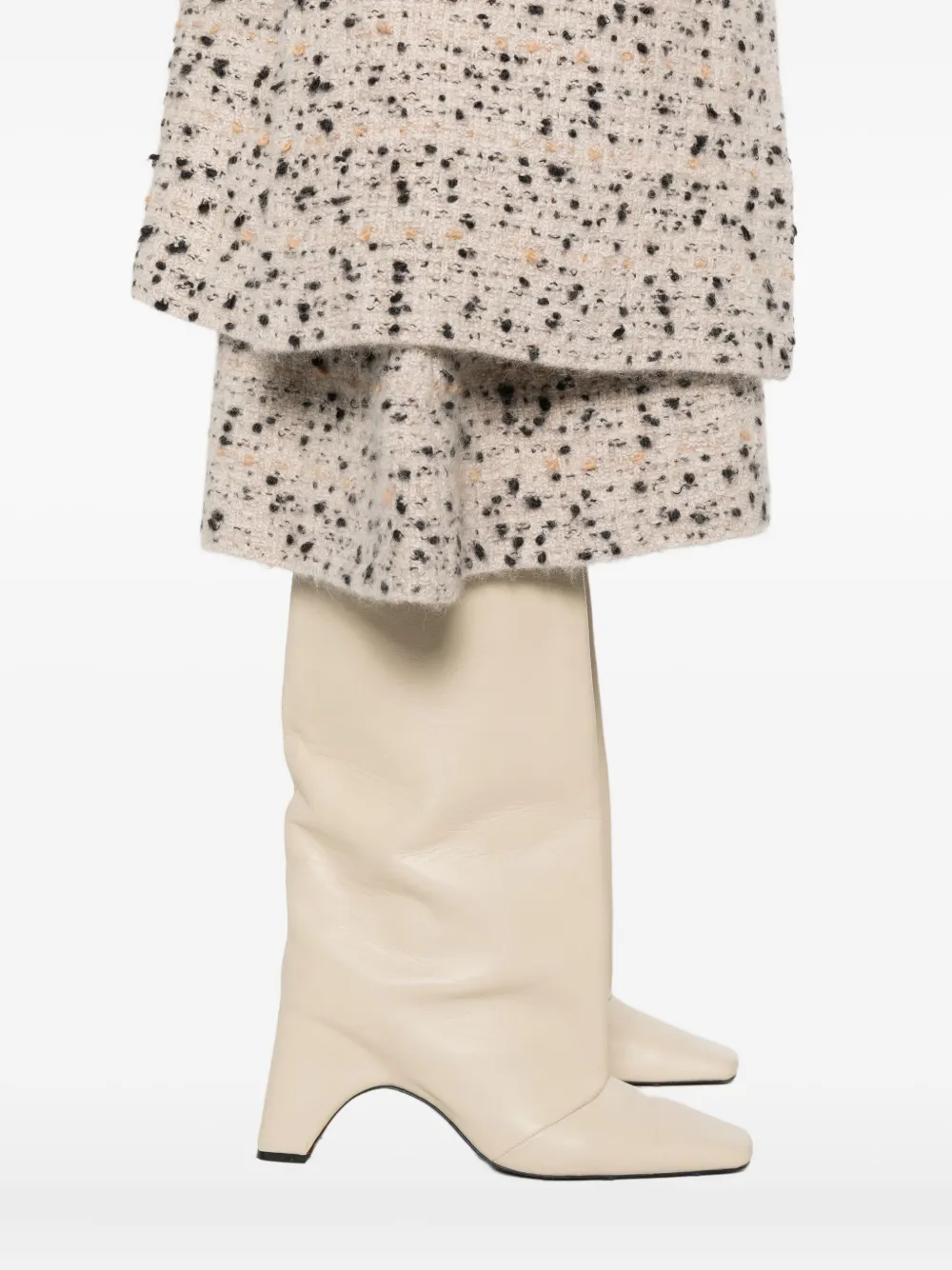 Fabiana Filippi tweed midi skirt Beige