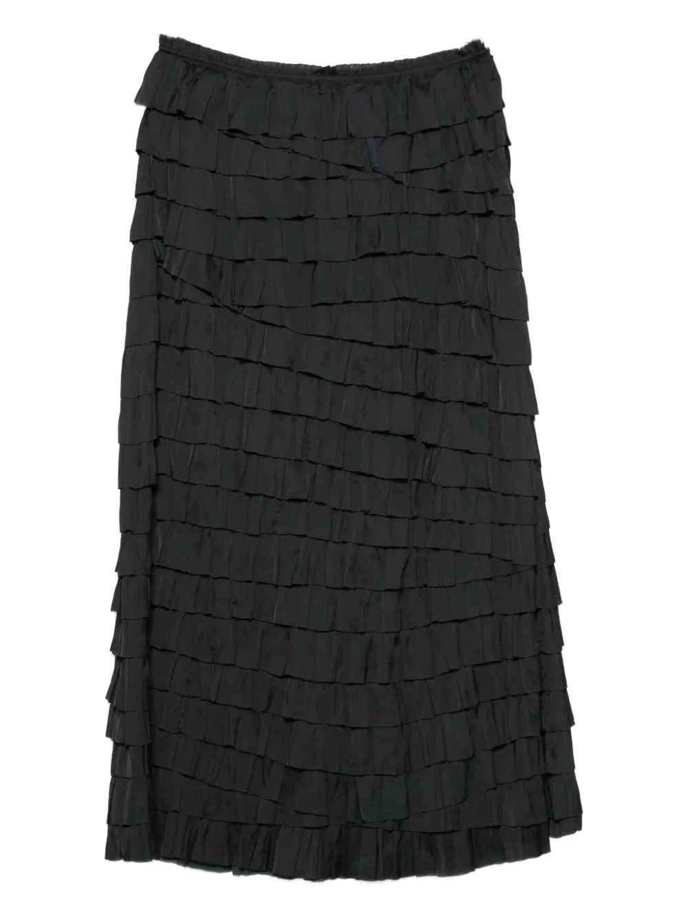 Ulla Johnson Tiered Ruffled Midi Skirt In Black