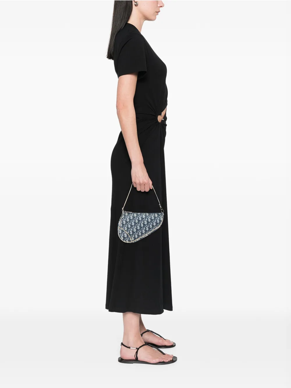 Christian Dior Pre-Owned 2002 Mini Diorissimo Canvas Saddle Pochette shoulder bag | Pre-Owned | Image 2