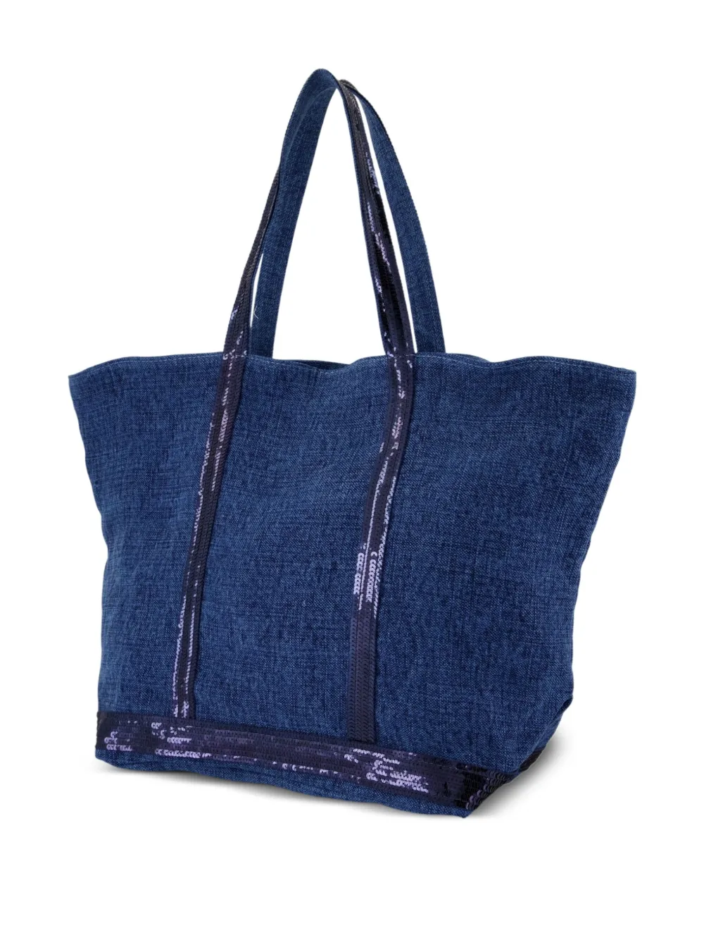 Vanessa Bruno Grote shopper met pailletten - Blauw
