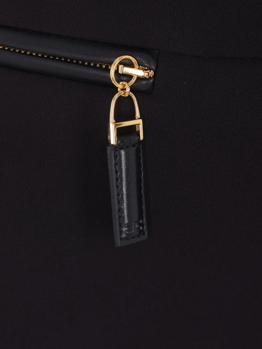 Elisabetta Franchi Lightweight Crepe Skirt With Black Zip In Black