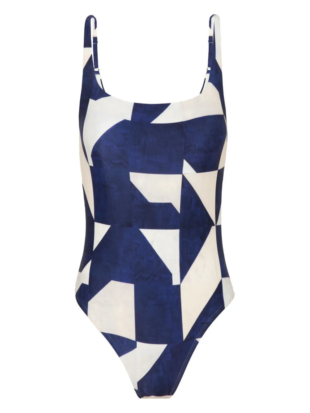 Lenny Niemeyer geometric print swimsuit - Bianco