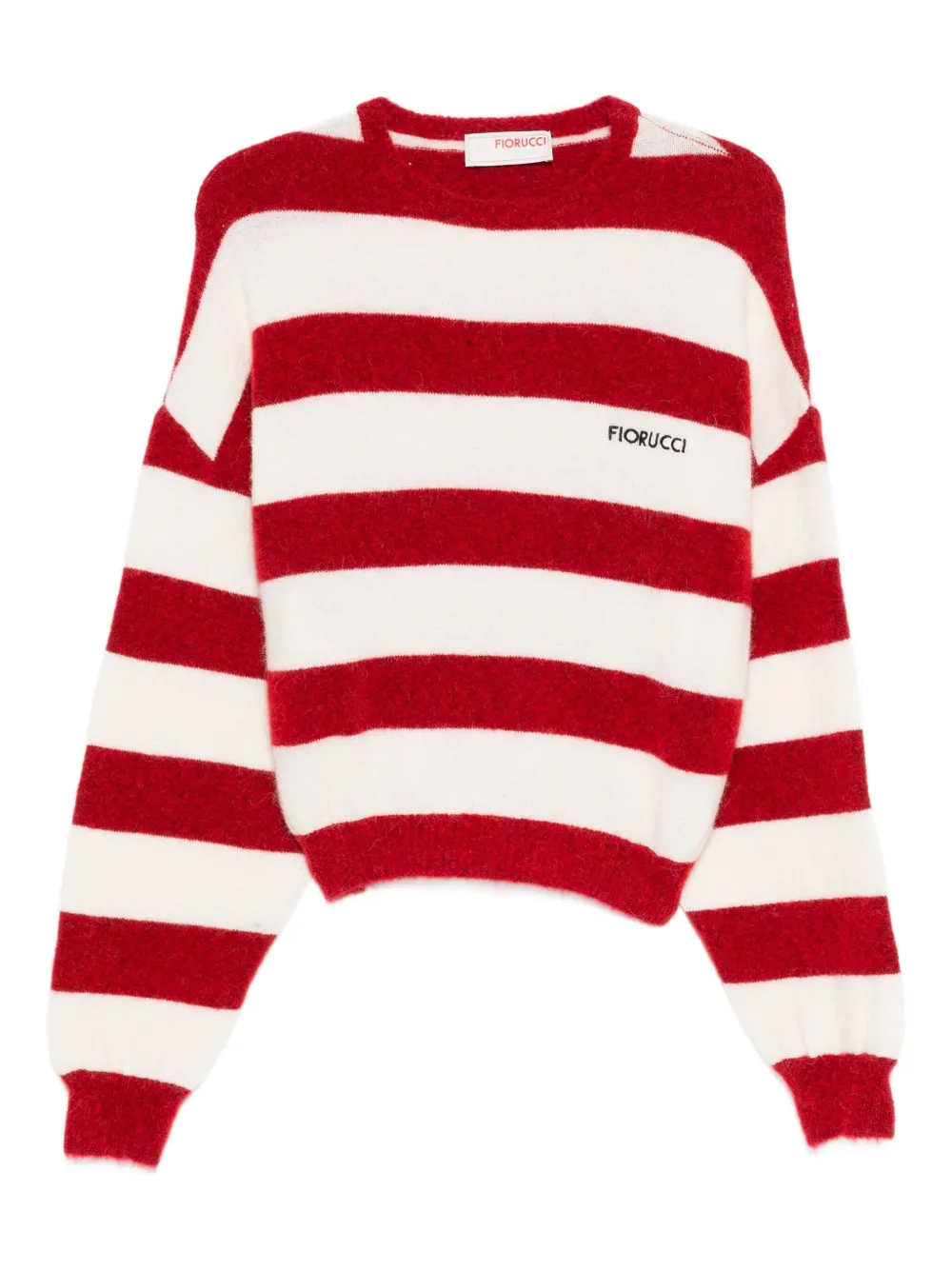 Fiorucci striped crew-neck jumper Rood