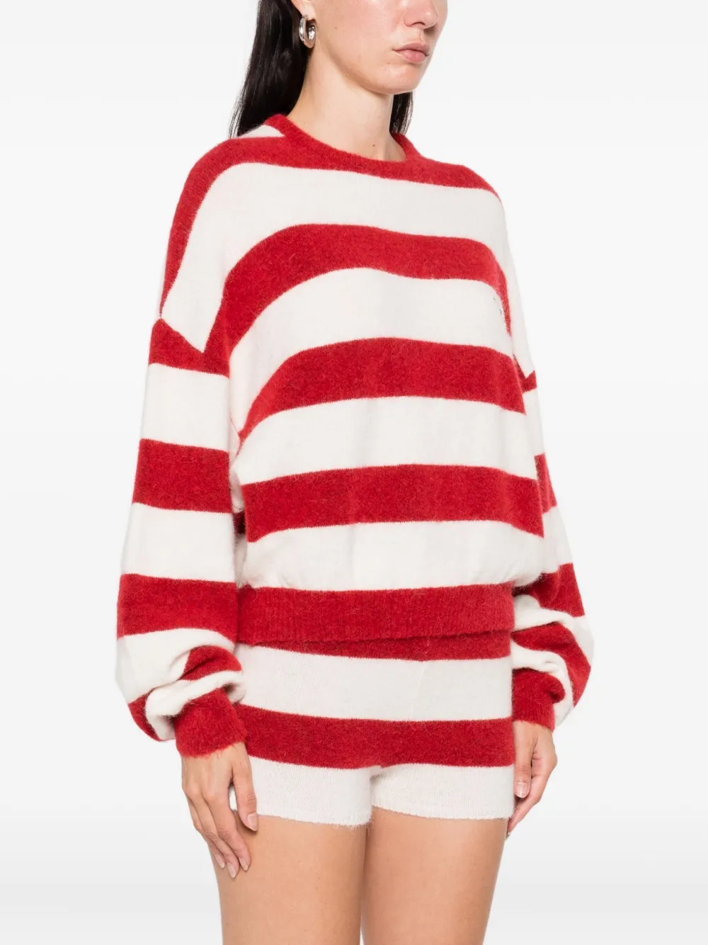 Fiorucci striped crew-neck jumper Rood