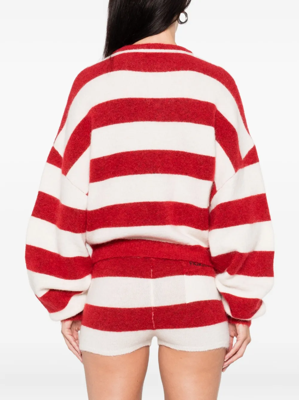 Fiorucci striped crew-neck jumper Rood
