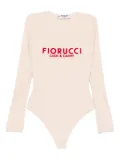 Fiorucci logo-print long-sleeve bodysuit - Neutrals