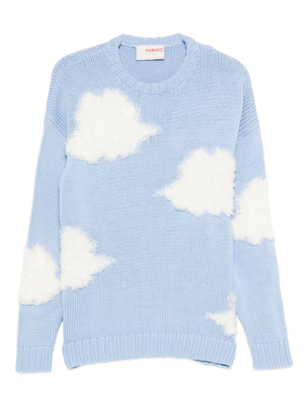 Fiorucci cloud-appliqué wool sweater Blauw