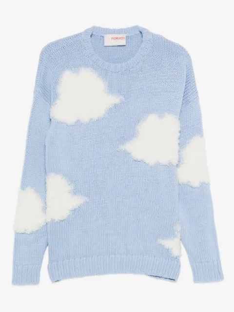 Fiorucci cloud-appliqué wool sweater