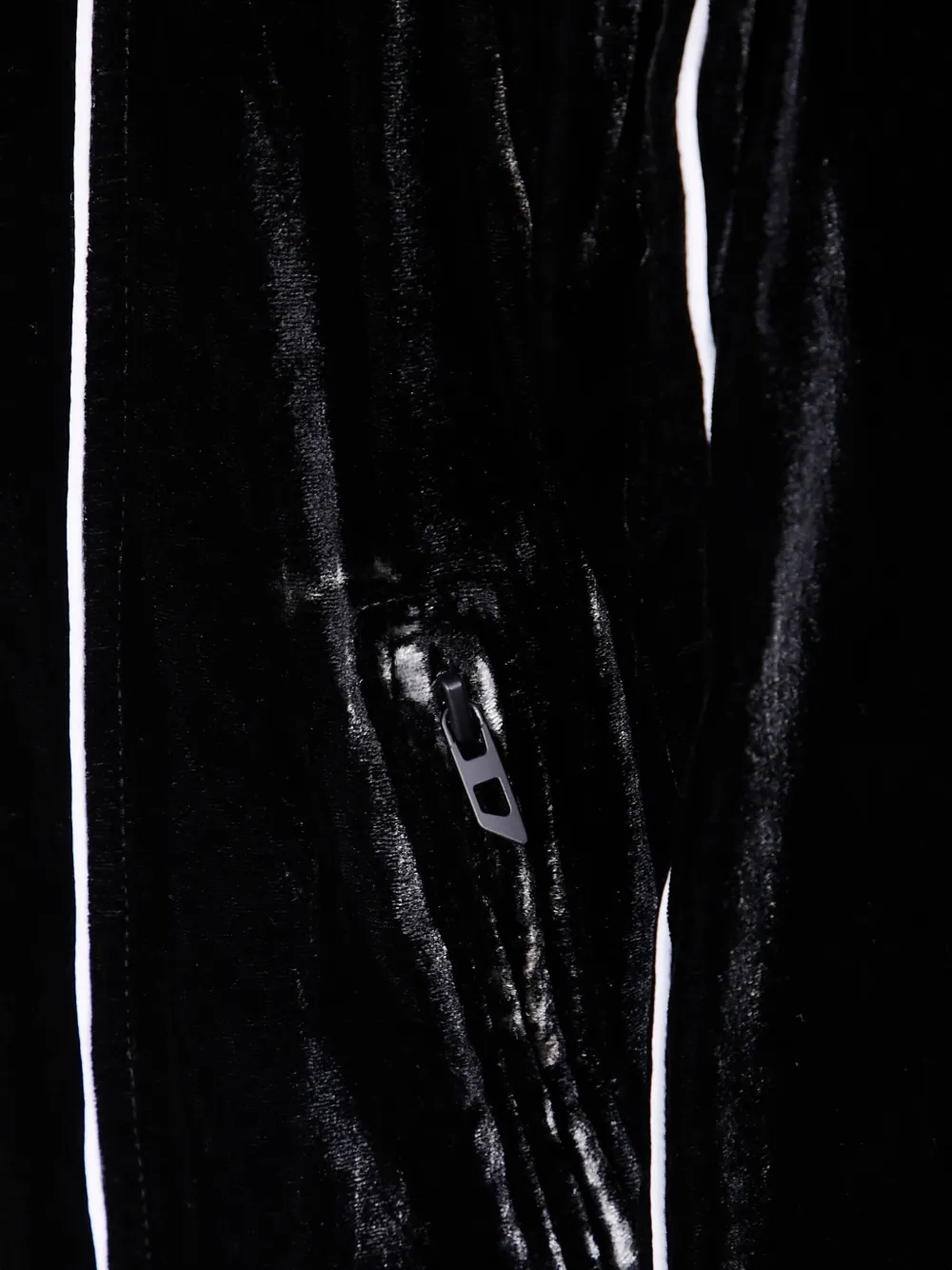 Diesel velvet contrast-piping track jacket Zwart
