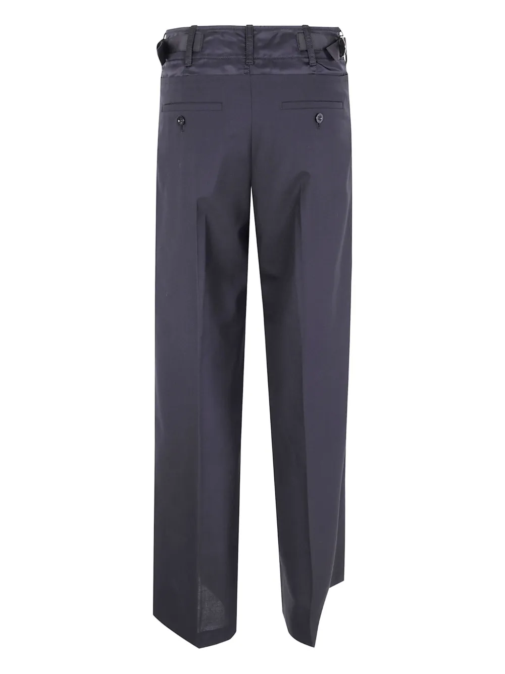 Sacai belted panelled trousers - Zwart