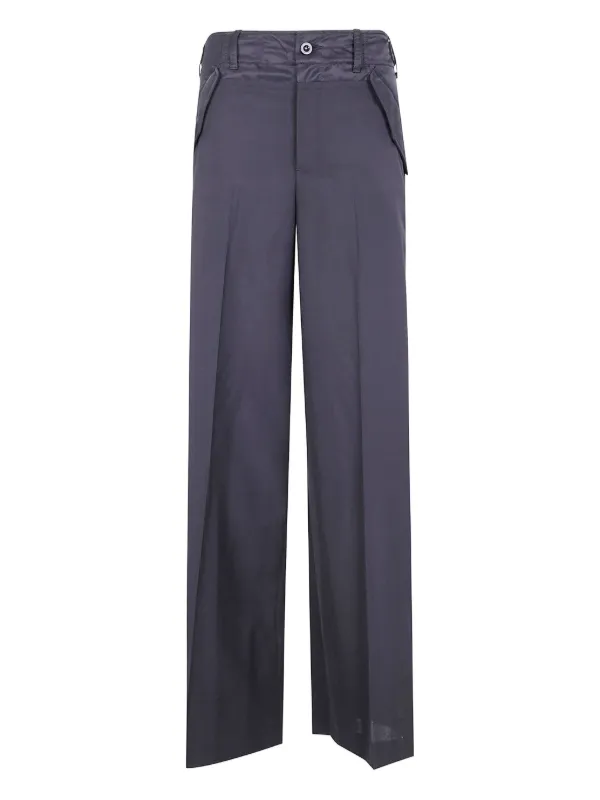 Sacai Belted Panelled Trousers in Black