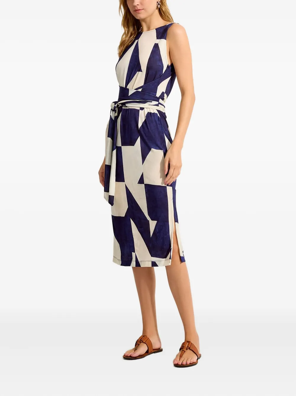 Lenny Niemeyer Vestido midi com estampa abstrata e cinto | Saída de Praia | Image 2