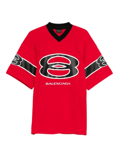 Balenciaga American Football-T-shirt med V-hals