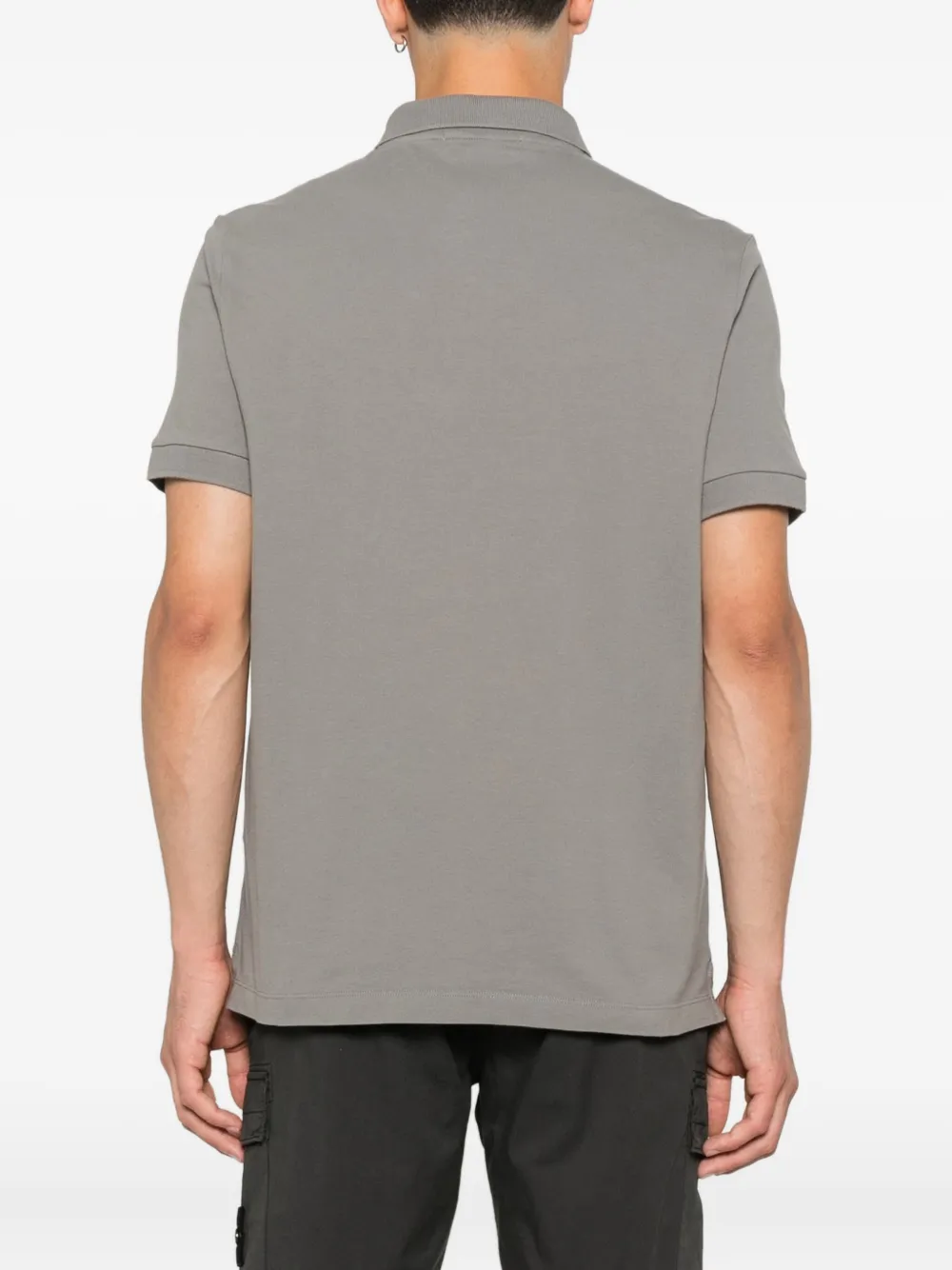 Stone Island Poloshirt met logopatch Grijs