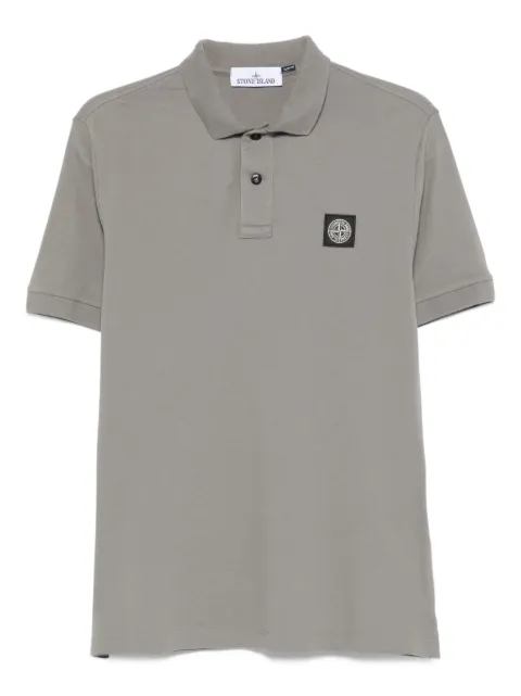 Stone Island logo-patch polo shirt