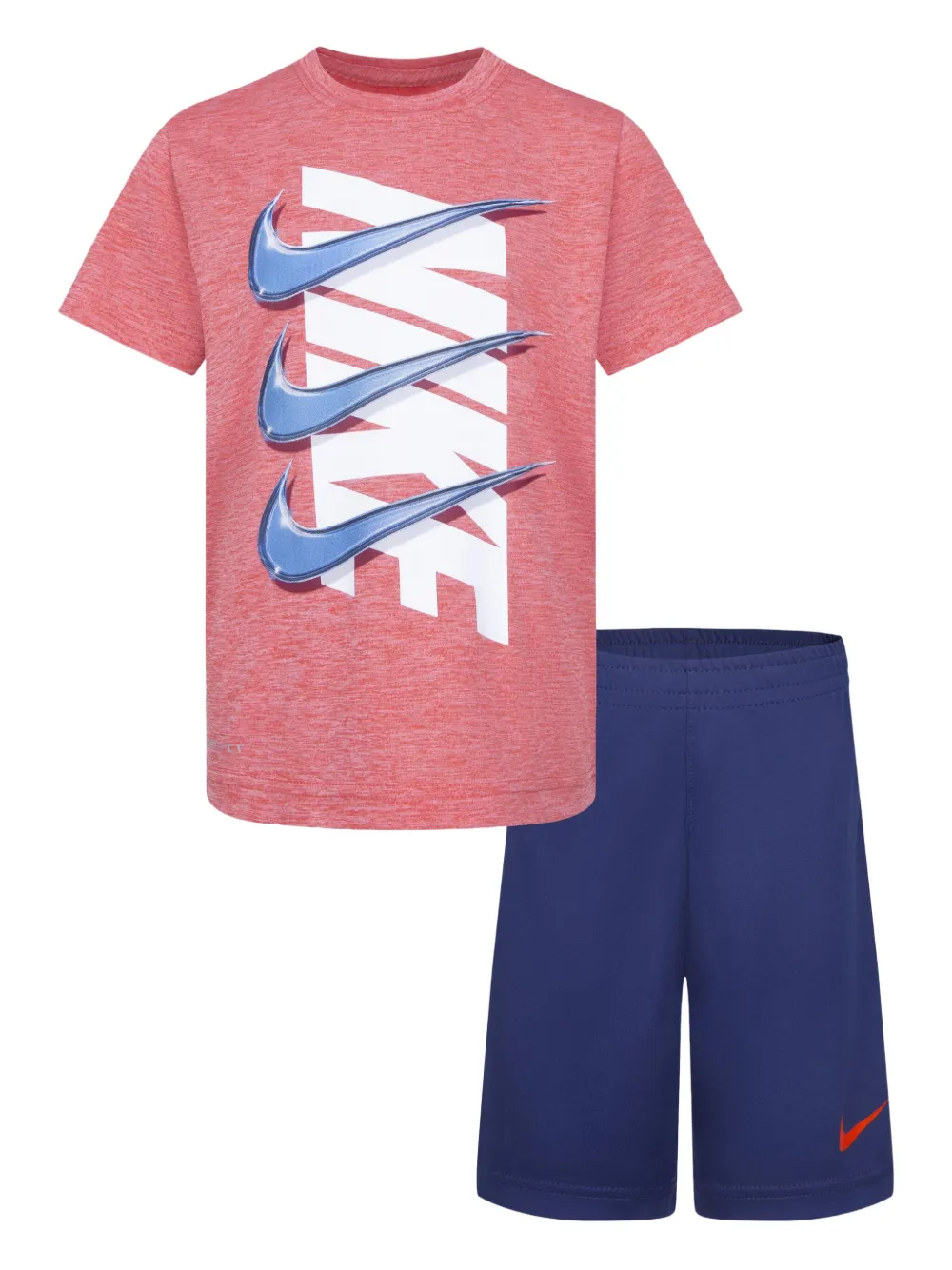 Nike Kids Shorts met logoprint Blauw
