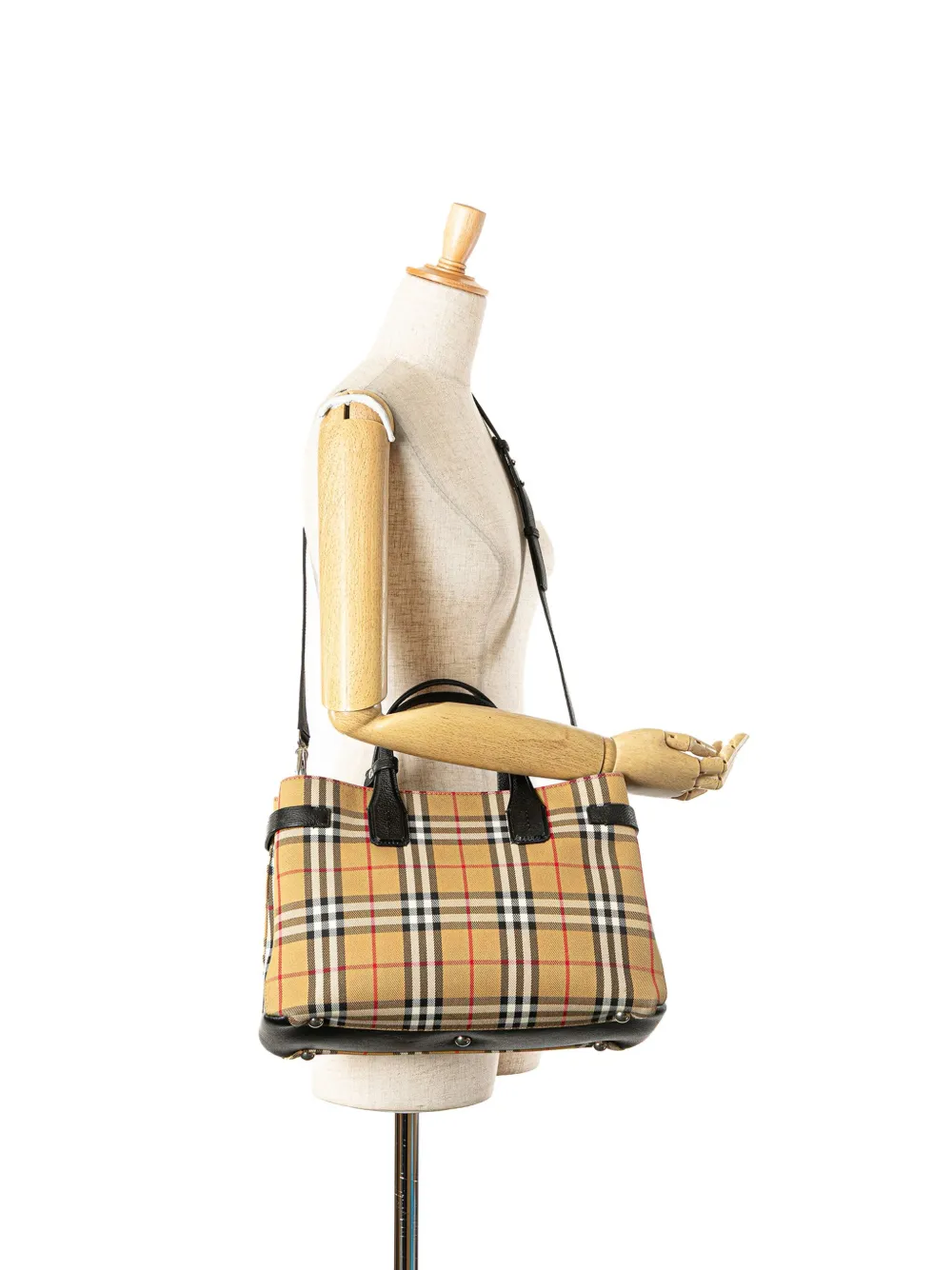 Burberry Pre-Owned 2000-2017 Medium House Check Canvas Banner satchel | Pre-Owned | Image 2