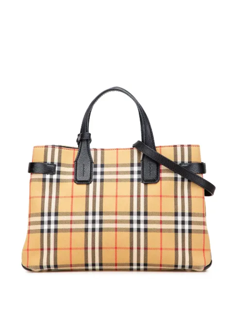 Burberry Pre-Owned 2000-2017 Medium House Check Canvas Banner satchel