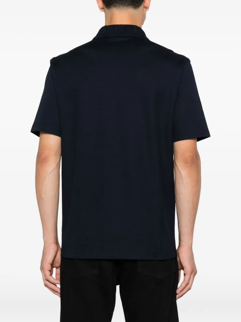 Ferragamo Poloshirt met logoplakkaat Blauw
