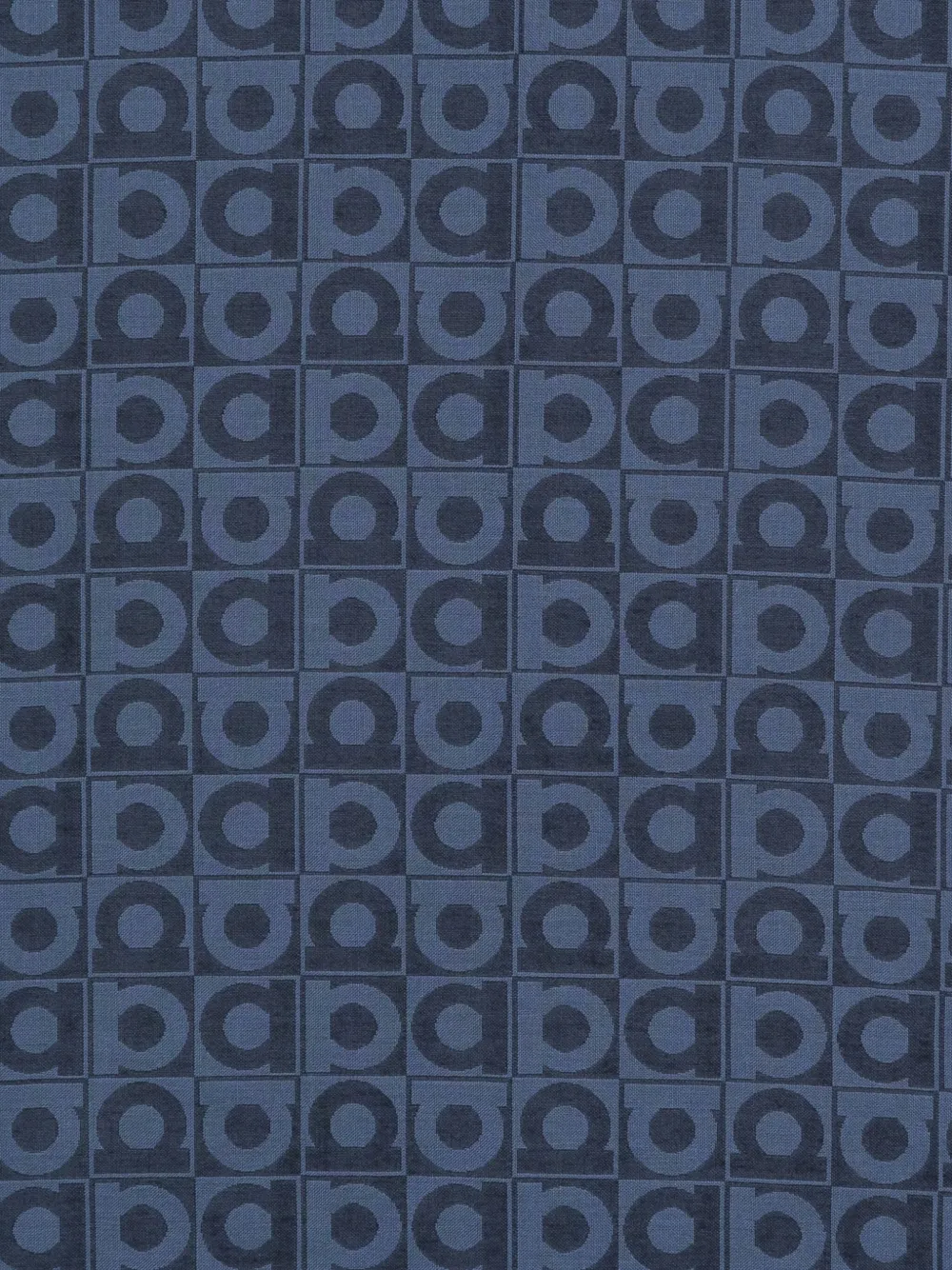 Ferragamo Sjaal met geometrische print - Blauw
