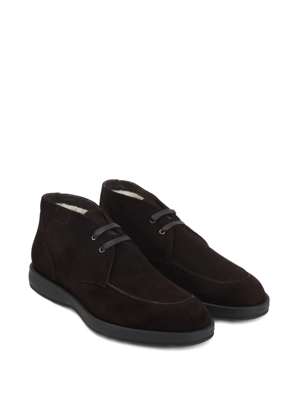 Brioni suede lace-up desert boots Brown