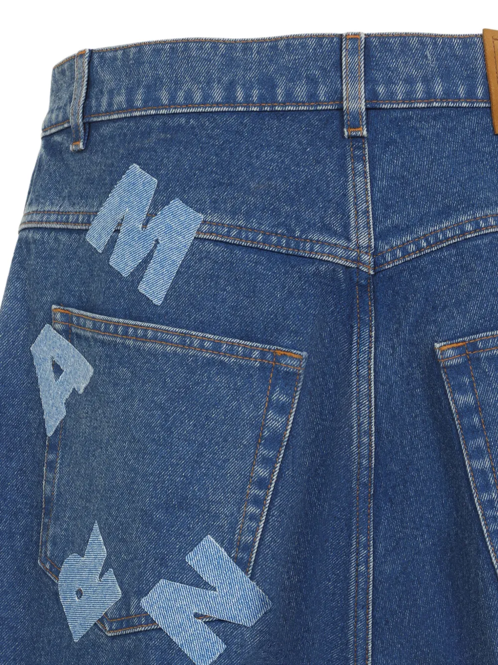 Marni logo-patch jeans Blauw
