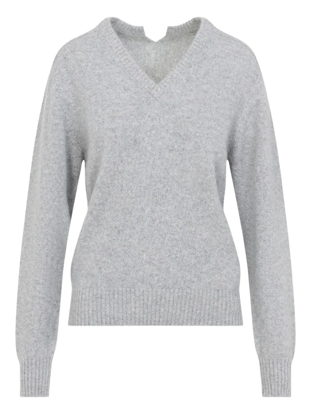 Carven V-neck cashmere sweater - グレー Carven V-neck cashmere sweater - グレー