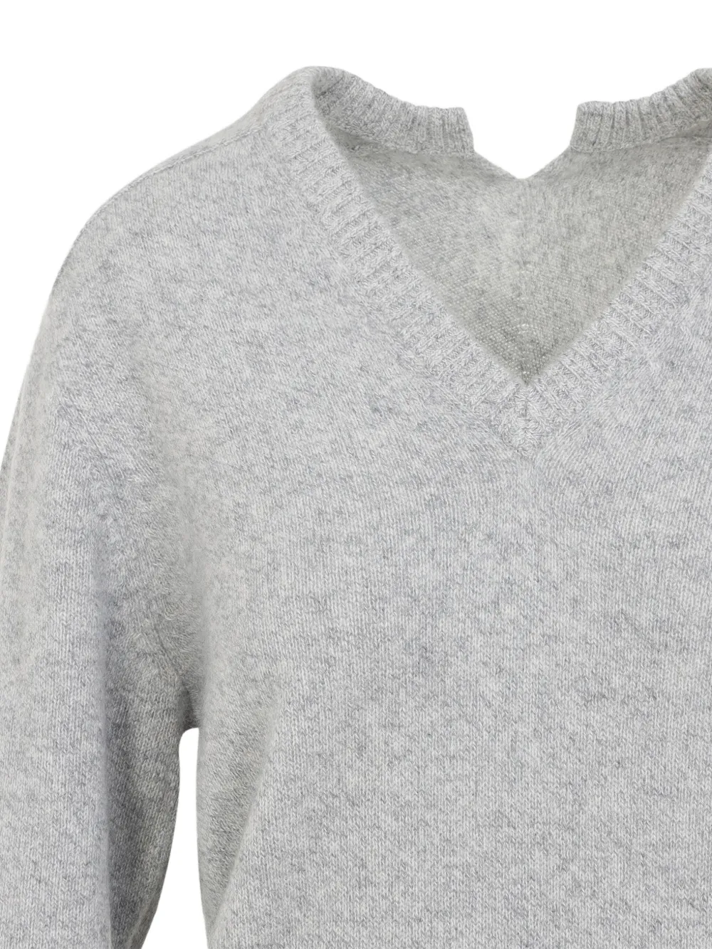 Carven V-neck cashmere sweater Grijs