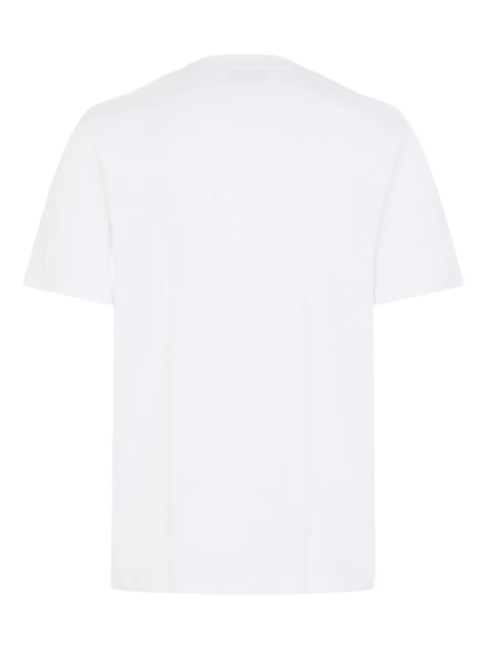 Brioni logo-embroidered crew-neck T-shirt Wit