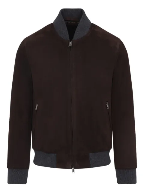 Brioni suede bomber jacket