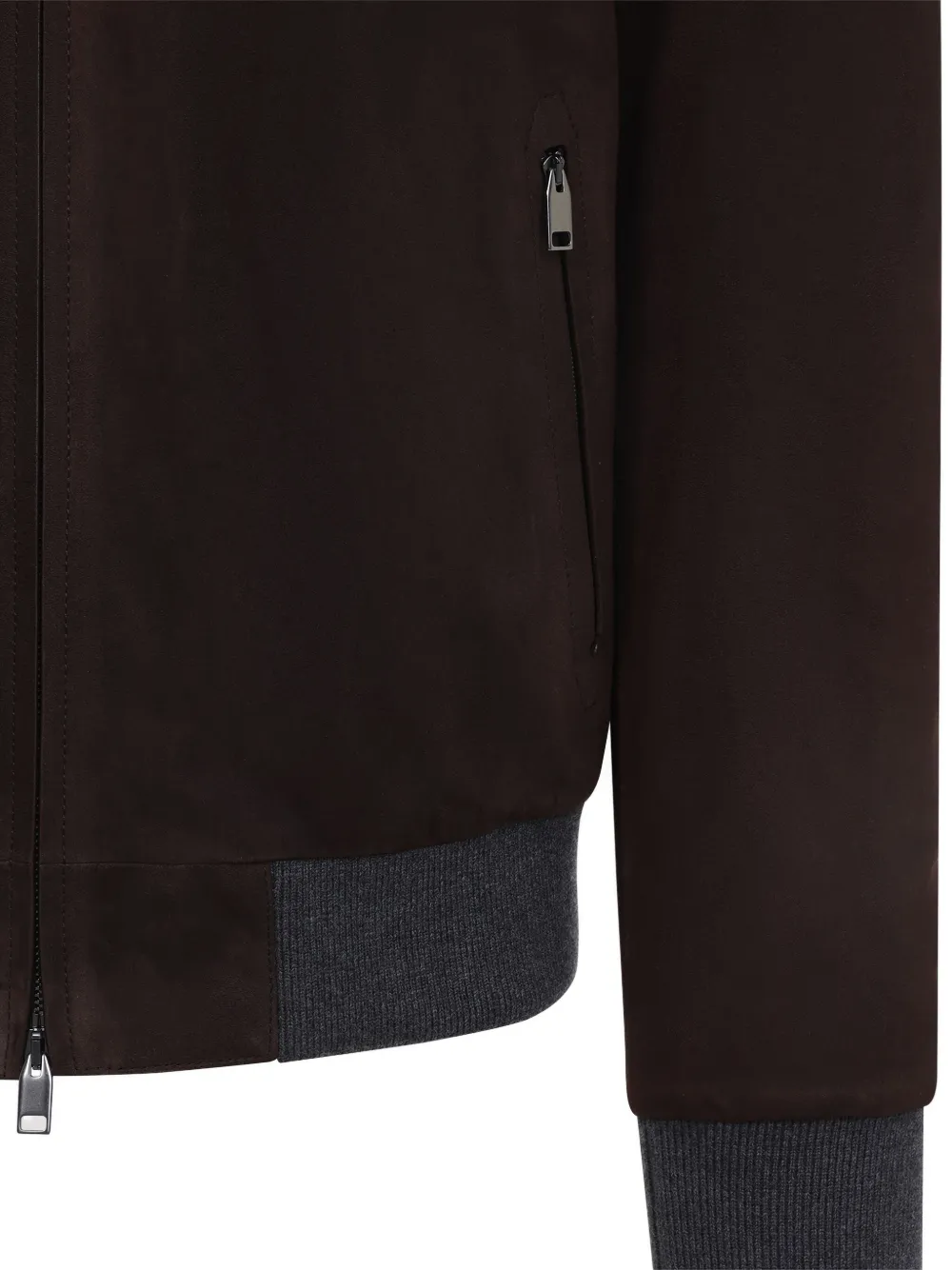 Brioni suede bomber jacket Bruin